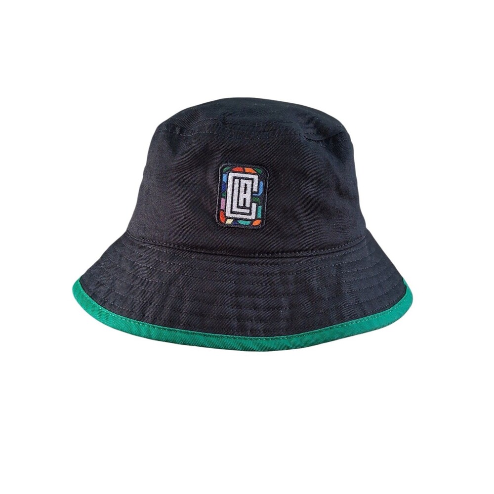 LA Clippers Bucket Hat Black Green Trim Los Angeles Logo NBA Bucket Style Cap